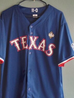 Texas Rangers Josh Jung #6 2023 World Series Champions Jersey Navy Blue Mens XL